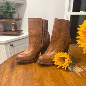 Bed Stu Isla Brown Leather Ankle Boots